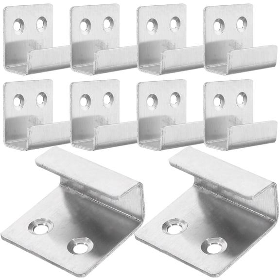 LOLIPPYY 10Pcs Wall Mount Hardware Stainless Steel Tile Display Bracket for Homeowners