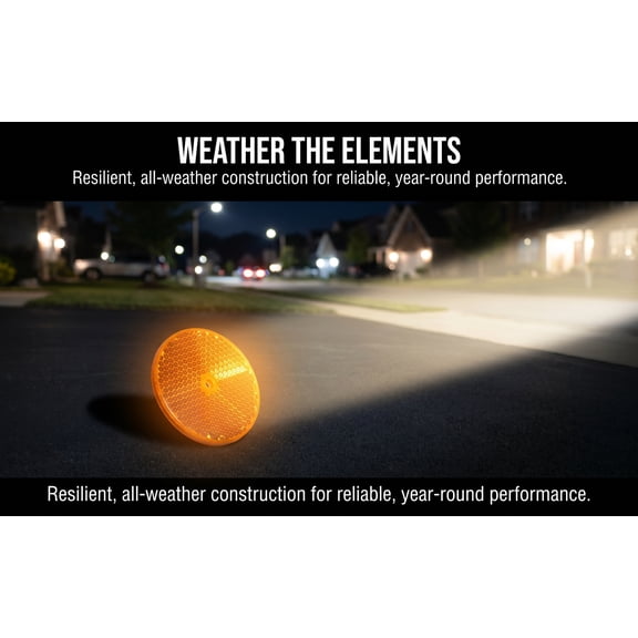 LOLIPPYY 10Pcs Waterproof Plastic Reflectors for Driveway Cars Motorcycles Trailers High Visibility