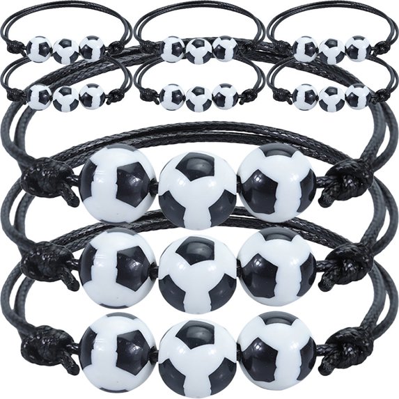 LOLIPPYY 10Pcs Wear Resistant Sports Bracelets with Decorative Ball Pendant in Multiple Colors
