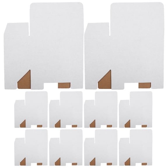LOLIPPYY 10Pcs White Corrugated Boxes for Packaging Small Business Supplies and Storage Use