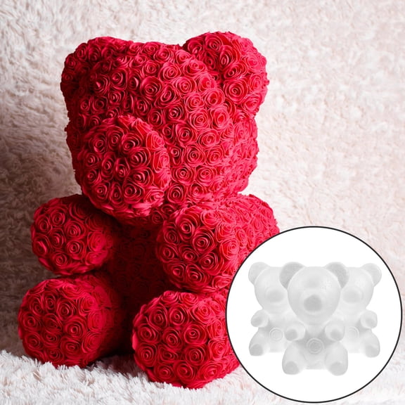 LOLIPPYY 10Pcs White Craft Bear Model for Floral DIY Decoration and Party Home Display