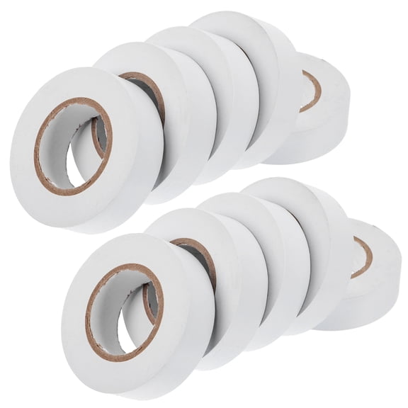 LOLIPPYY 10Pcs White Electric Tape for Industrial and Home Use with Smooth Surface Design