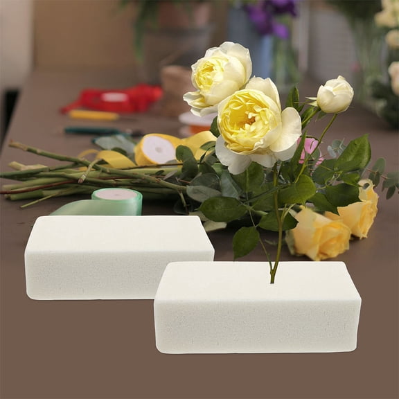LOLIPPYY 10Pcs White Floral Foam Bricks for Fresh Flower Support and Arrangement Stability