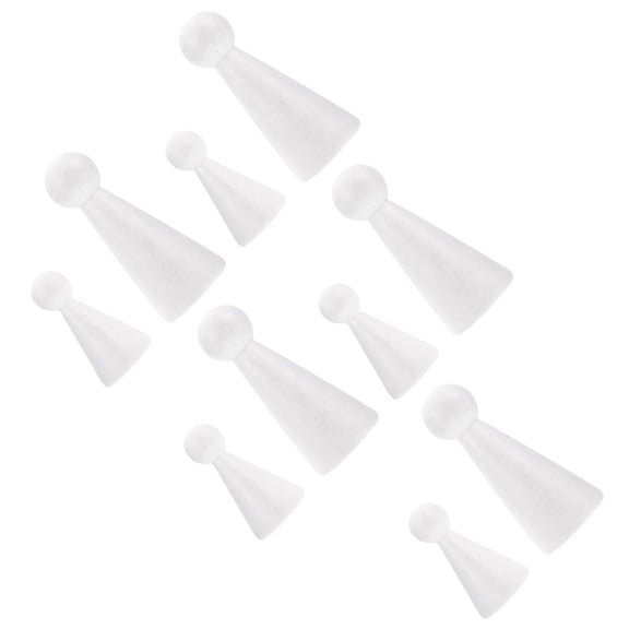 LOLIPPYY 10Pcs White Foam Models DIY Foam Craft Material for Handmade Painting and Decoration