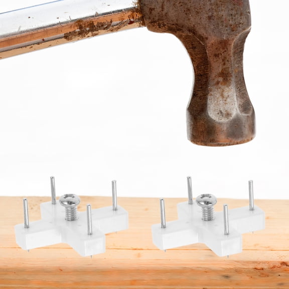LOLIPPYY 10Pcs Hardwall Hangers White Non Damage Hooks for Concrete and Brick Walls