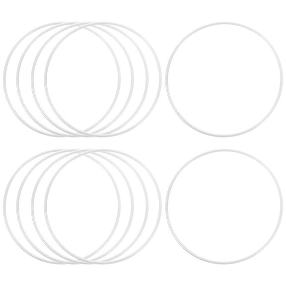 LOLIPPYY 10Pcs White Metal Dream Catcher Hoops Smooth Durable Rings for Crafting