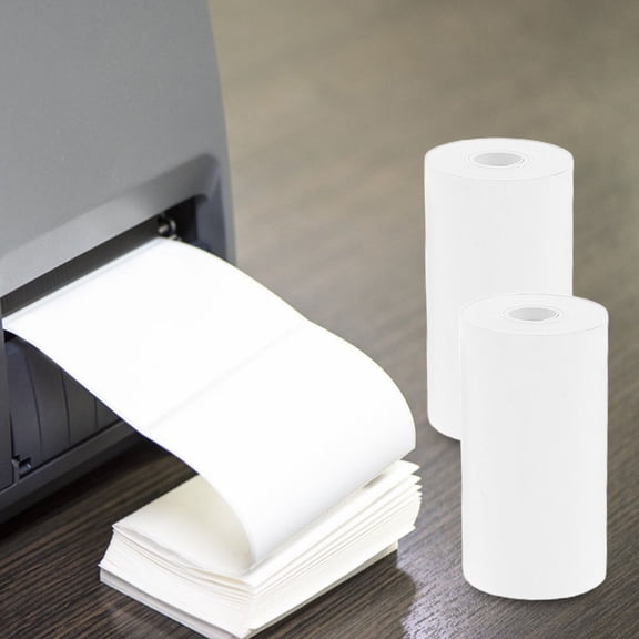 LOLIPPYY 10Pcs White Thermal Receipt Paper Rolls for Shop Barcode Label and Business Printing