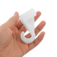 thumbnail image 1 of LOLIPPYY Set of 10 White Wardrobe Hooks Closet Rod Holders Aluminum Alloy Supports for Closet Organization, 1 of 8