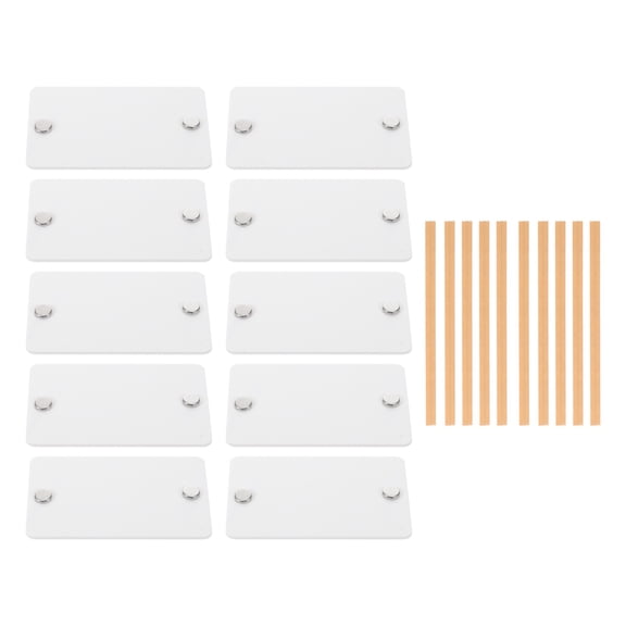 LOLIPPYY Set of 10 Writable Acrylic Labels for Storage Baskets, Containers, Pantry, Home and Office Organization