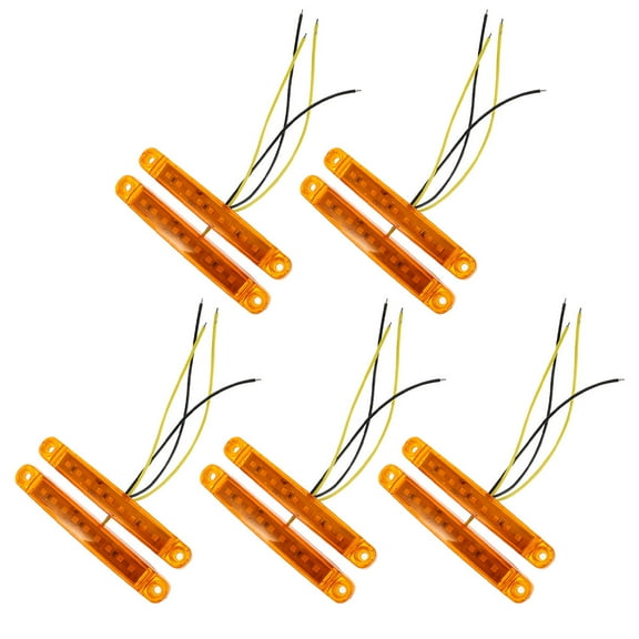 LOLIPPYY 10Pcs Yellow Plastic Trailer Running Lights for Vehicle Lighting