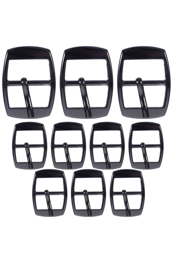 10Pcs Zinc Alloy Metal Belt Buckles for Backpack and Bag Use Black Strap Buckles