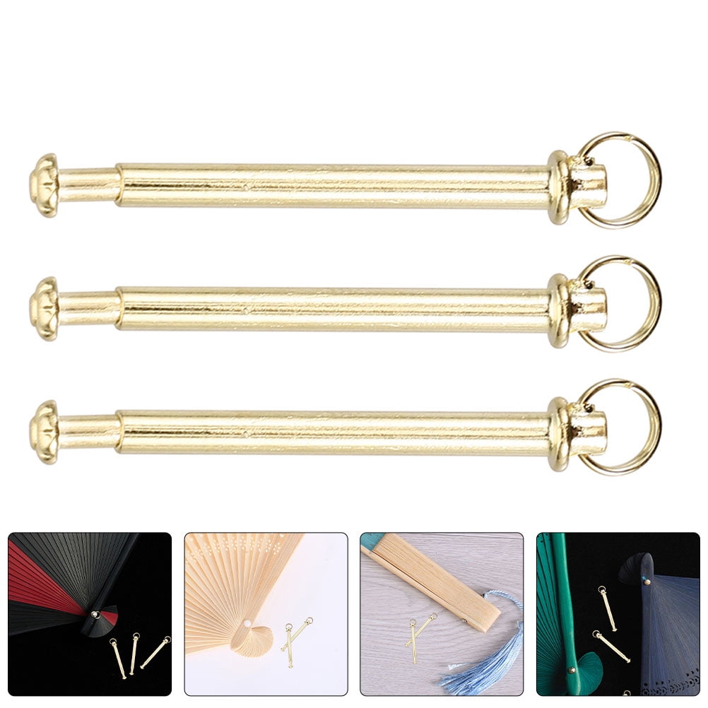 LOLIPPYY 10-Piece Folding Fan Shaft Rivet and Nut Repair Kit, Golden ...