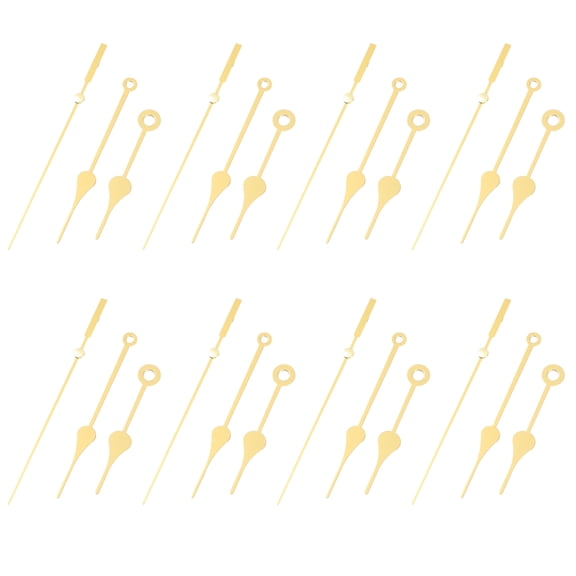LOLIPPYY 10Sets Aluminum Clock Pointer Set Golden for DIY Clock Repair and Craft Decoration