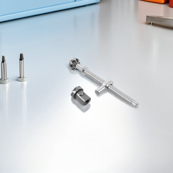 LOLIPPYY 10Sets Chainsaw Chain Tensioner Adjuster Screw Plated Silver Metal Replacement for Precise Stable Cutting