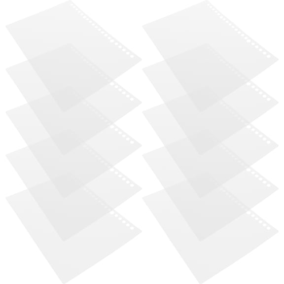 LOLIPPYY 10Sets Lightweight Refillable Journal Cover White PP Material for A5 Loose Leaf Planner