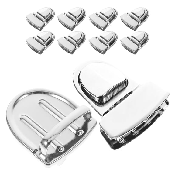 LOLIPPYY 10 Sets Plated Duckbill Lock Fasteners for Box, Bag, Handbag Hardware, and Easy to Install