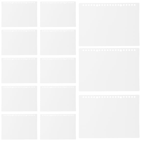 LOLIPPYY 10Sets Refillable Loose Leaf Notebook Cover for A5 Spiral Planners White Shell