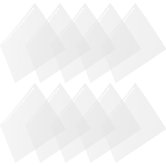 LOLIPPYY 10 Sets Refillable A5 Notebook Binder Covers White Lightweight Organizer for Loose Leaf Planners