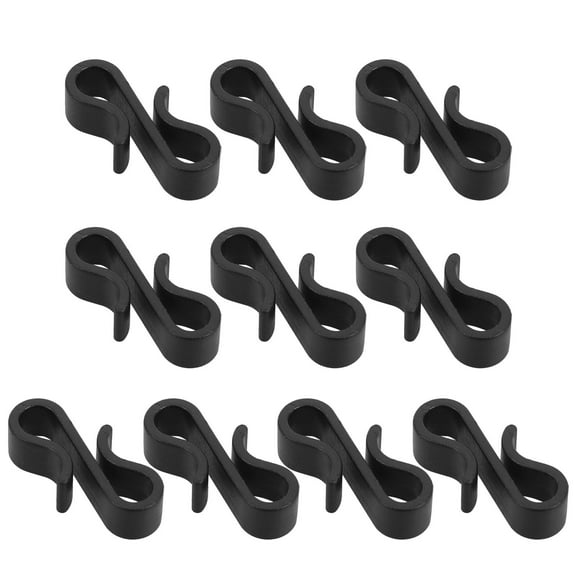 LOLIPPYY 10pcs Black Siding Clips Outdoor Hooks For Lights Weatherproof Plastic For Homeowners