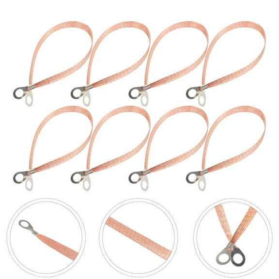 LOLIPPYY 10pcs Car Ground Strap Kit Woven Strap Electrical System Improvement