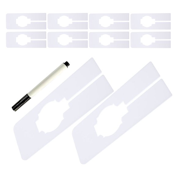LOLIPPYY 10pcs Closet Hanger Labels, Rectangular Blank Writable Dividers