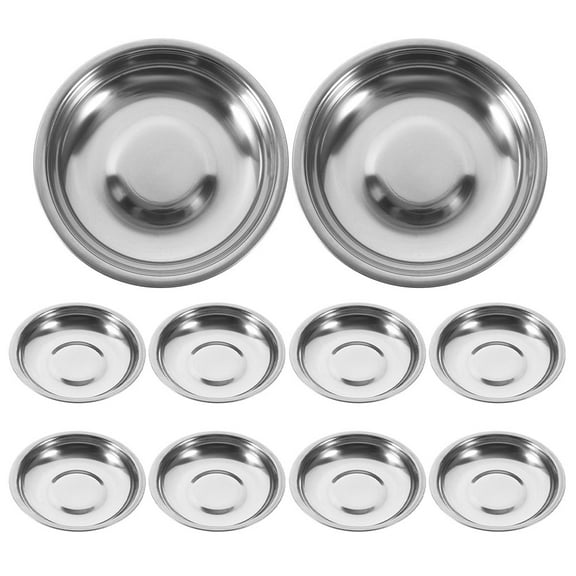 LOLIPPYY Set of 10 Stainless Steel Dipping Bowls for Sauce, Chili Oil, and Seasoning Dishes Ideal for Dining