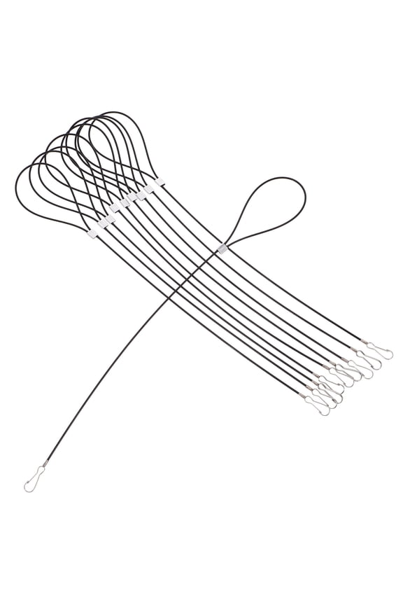 10pcs Durable Stainless Steel Wire Rope Keychain Loops for Hanging Tools and Luggage Multi Size