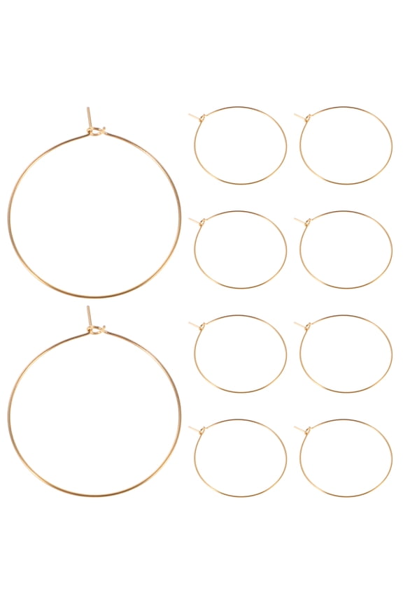 10pcs Ear Hoops: Minimalist Hoop Earrings for Women - Large Round Circle Earrings Metal Ear Circular Jewelry for Women Casual Outfits Holiday Wedding