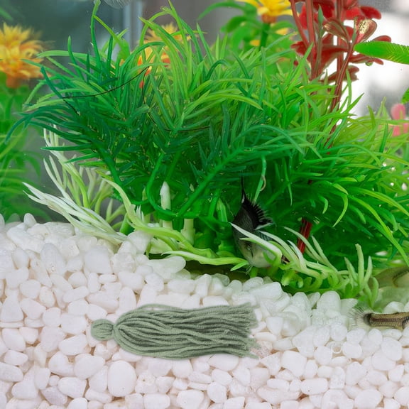 LOLIPPYY 10pcs Fish Tank Breeding Grass Blending Olive Green for Fish Spawning Hideout Decor