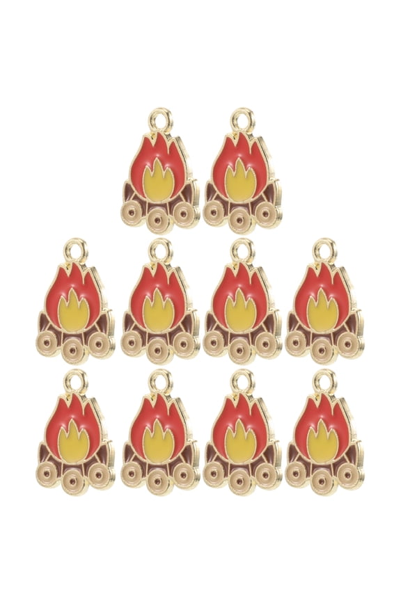 Metal Flame Pendant Charms for Jewelry Making, Multi- Jewelry Accessories