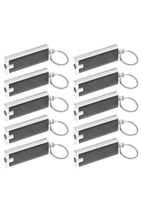 10pcs Flashlight Keychains Acrylic Black Bag Decoration for Adults and Women