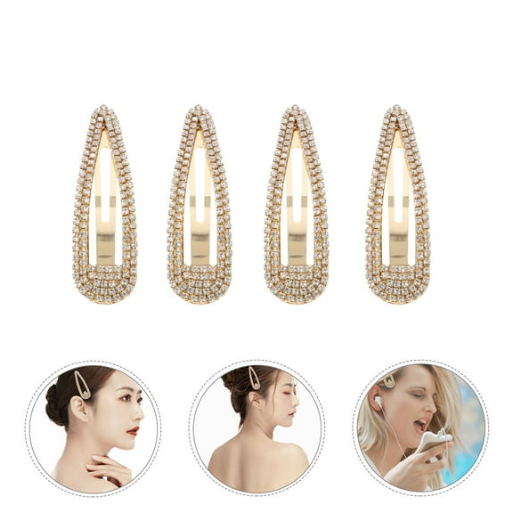 LOLIPPYY 10-Pack Golden Snap Hair Clips for Women and Girls, Stylish Hair Accessories for New Year