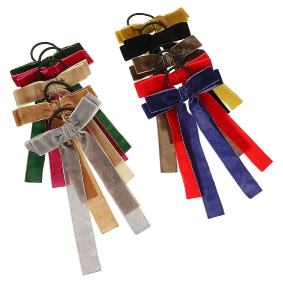 LOLIPPYY 10pcs Hair Scrunchies for Women's Hair Velour for Daily Wear Headwear