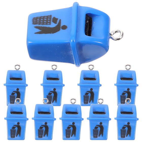 LOLIPPYY 10pcs Handmade Charms Mini Trash Can Charms Blue Resin Cute Charms for Lovers