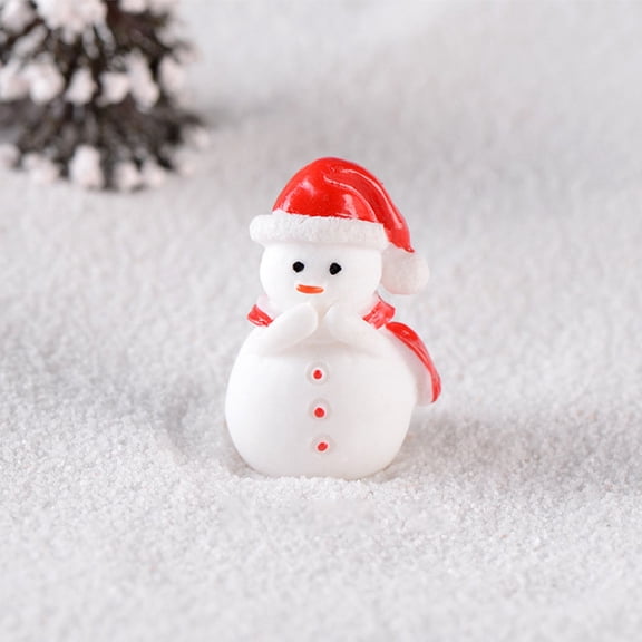 LOLIPPYY 10pcs Mini Snowman Figurines Set for Holiday Party Decor, Winter Snowman Figures for Table and Home Decoration
