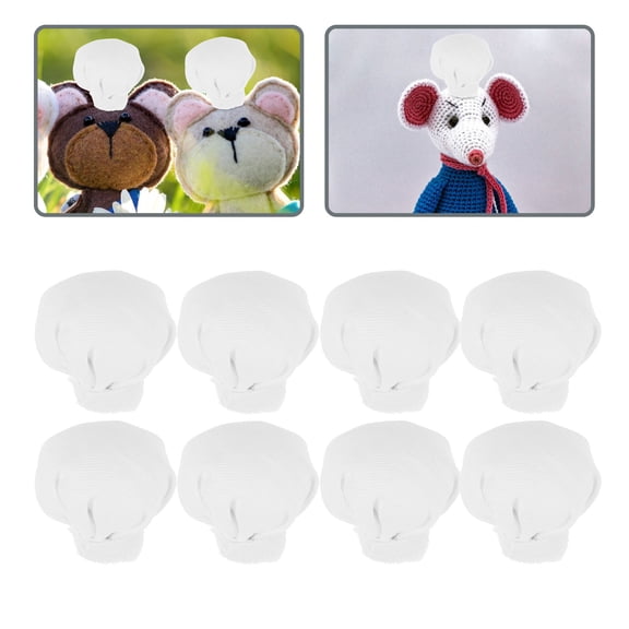 LOLIPPYY 10pcs Miniature Stuff for Crafts in Cloth Featuring Hat Shape