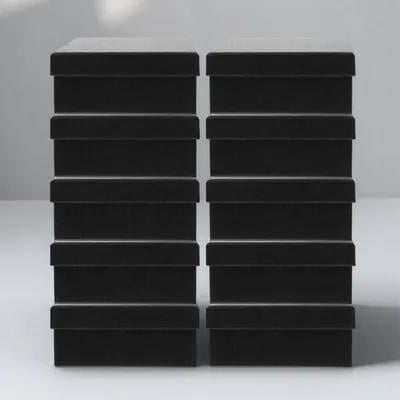 LOLIPPYY 10pcs Party Box Black Thick Cardboard Elegant Box for Weddings