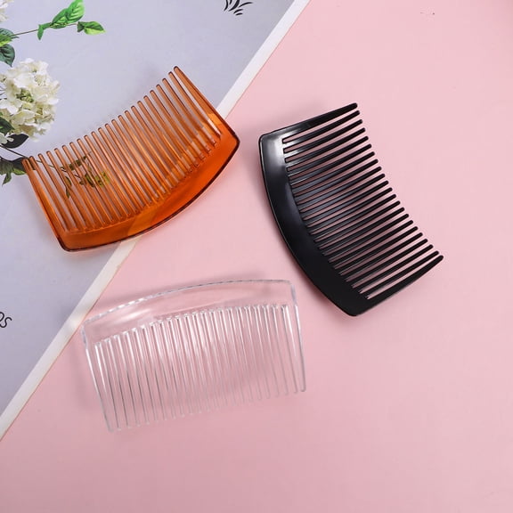 LOLIPPYY 10pcs Plastic Haircut Combs Wide Tooth Comb for Everyday Use Reducing Hair Breakage Black