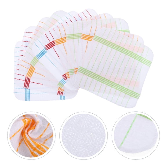 LOLIPPYY 10pcs Reusable Dish Cloths for Kitchen Super Absorbent Cotton Square Home Decor