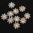 thumbnail image 1 of LOLIPPYY 10pcs Rhinestone Brooch Buttons Faux Alloy Round for Women Garment Crafts Decoration, 1 of 8