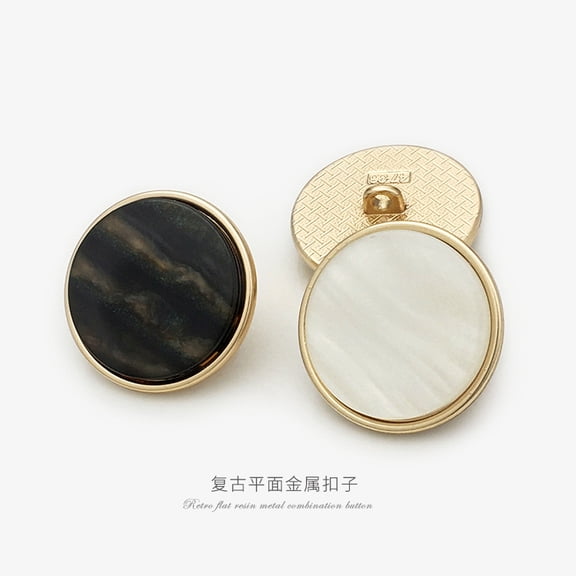 LOLIPPYY Set of 10 Round Resin Buttons 0.79 Inch Flat for Sewing Coats, Wool Jackets, , Crafts, and Clothing Accessories