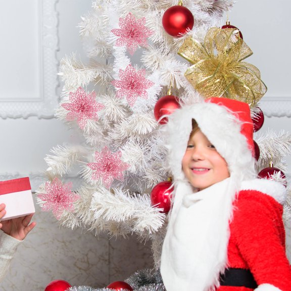 LOLIPPYY 10pcs Simulation Flower PVC Round Flowers for Decoration for Christmas Celebrations