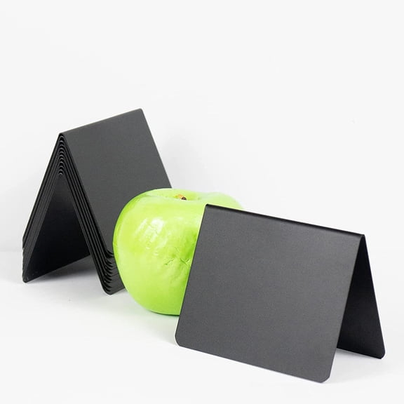 LOLIPPYY 10pcs Small Chalkboard Message Board for Restaurants with Information Display in Black PVC