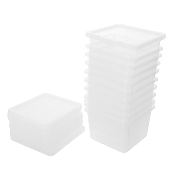 LOLIPPYY 10pcs Spider Terrariums: Insect Breeding Box - Small Reptile Hatching Container - Transparent Cricket Keeper Cage For Scorpion 4.13 X 3.93 X 2.75 In