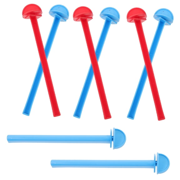 LOLIPPYY Set of 10 Red Plastic Standing Parrot Perches for Indoor Parrot Entertainment