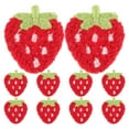 thumbnail image 1 of LOLIPPYY 10pcs Strawberry Patches Handmade Cute Fruit Iron On Patches For Clothes And Accessories Small Embroidery Girls Jeans Hats And Bags Crafts, 1 of 7