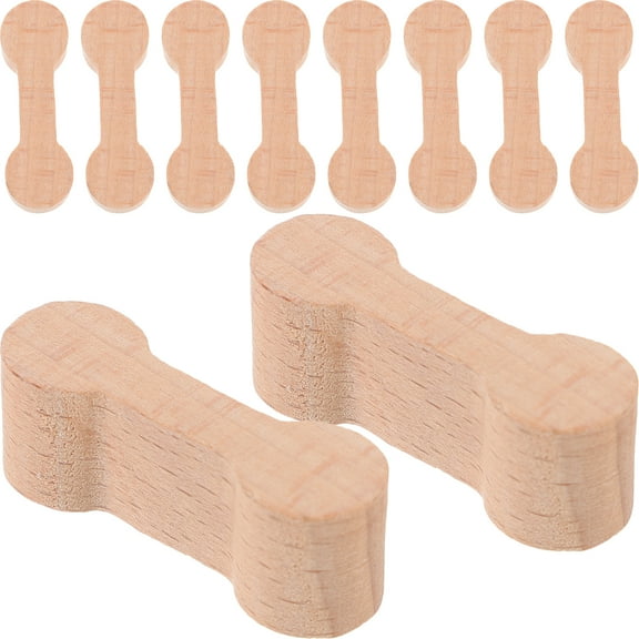 LOLIPPYY 10-Pack Wooden Train Track Connectors Replacement Parts for Train Tracks Set