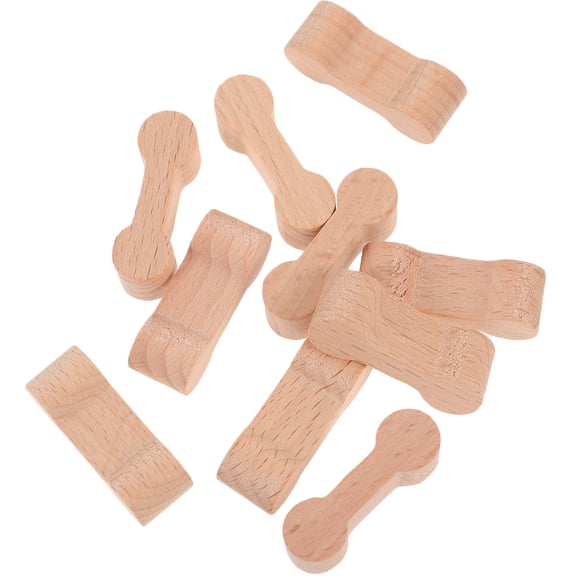LOLIPPYY 10-Pack Wooden Train Track Connectors Replacement Parts for Kids' Train Track Sets Compatible with Most Brands
