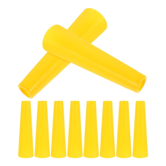 LOLIPPYY 10pcs Yellow Yarn Bobbins For Knitting Sewing Machine Supplies PVC For Thread Management For Sewers