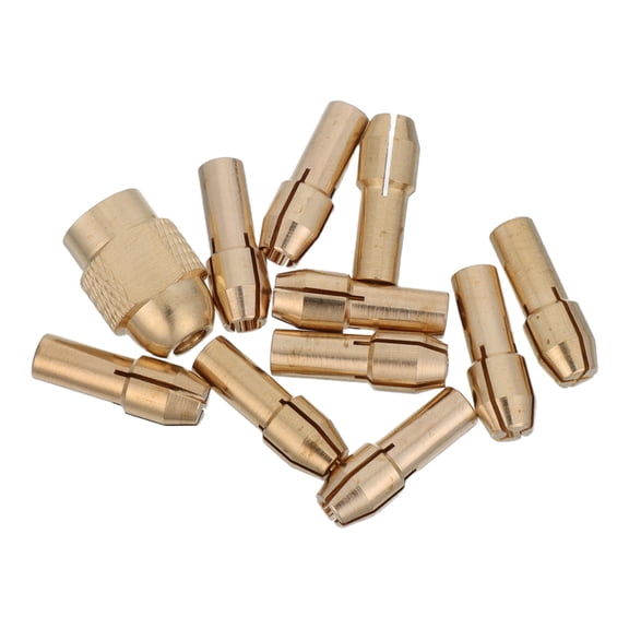 LOLIPPYY 11Pc Copper Collet Chuck Kit for Rotary Tools with Stable Grip and Versatile Compatibility